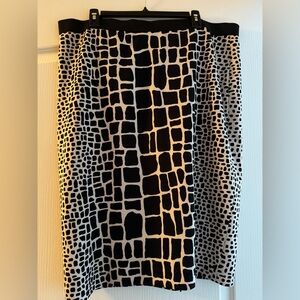 Alfani black and tan skirt-size xl